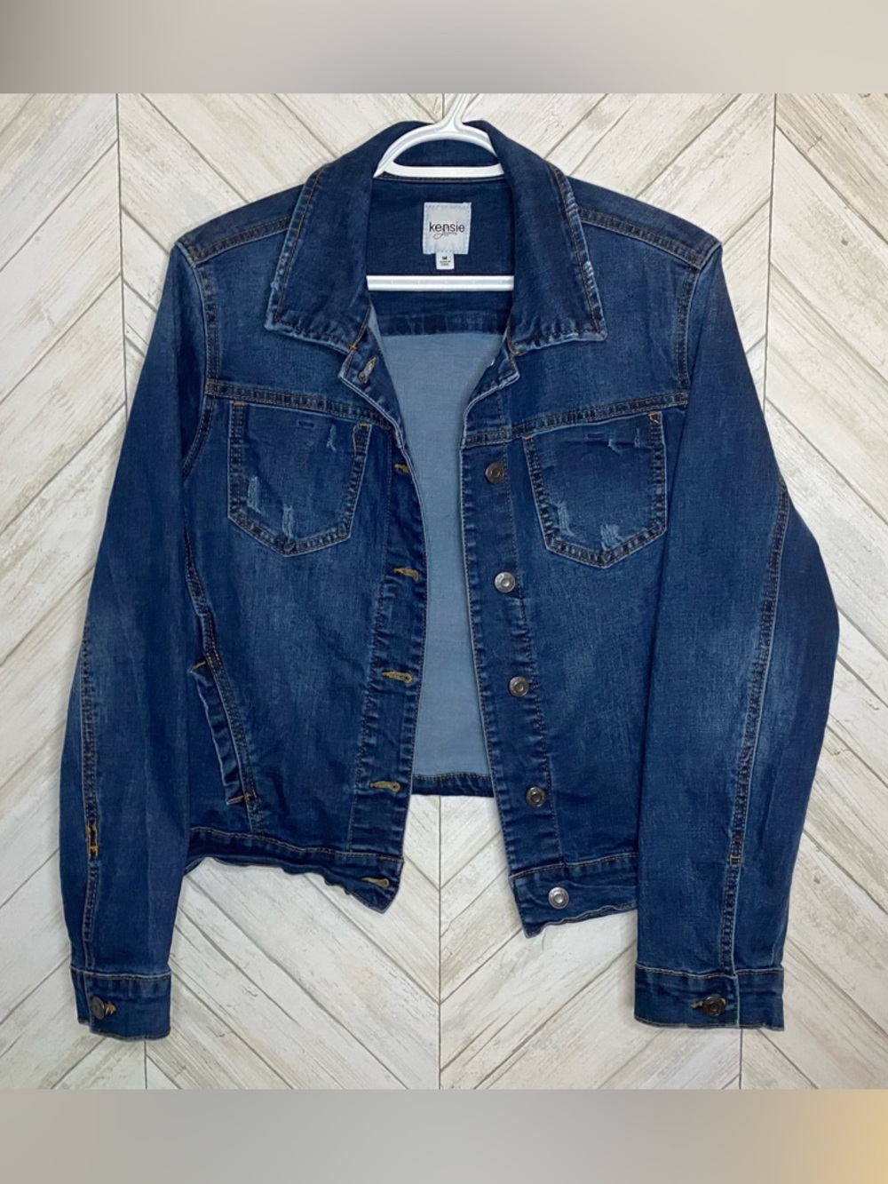 kensie Classic Indigo Denim Jacket